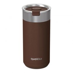 Quokka Boost Coffee Tumbler - Kubek termiczny ze stali nierdzewnej z zaparzaczem 400 ml (Brown)