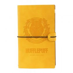 Harry Potter - Skórzany notatnik podróżny Hufflepuff 12x19,6 cm (Żółty)
